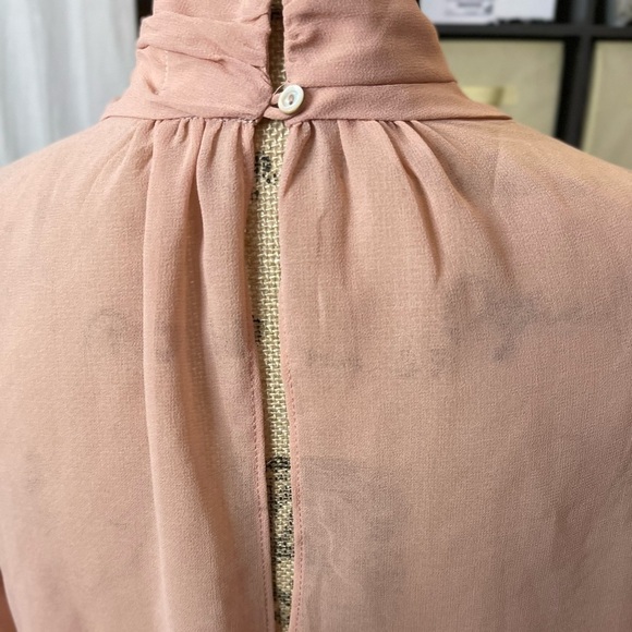 Fab’rik Sheer Blush Pink Blouse - Picture 3 of 7